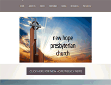 Tablet Screenshot of newhopepres.org